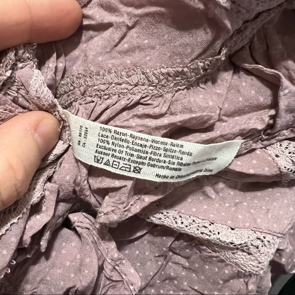 Free People Voile and Lace Trapeze Slip in Misty Pink Size XS - Picture 9 of 10